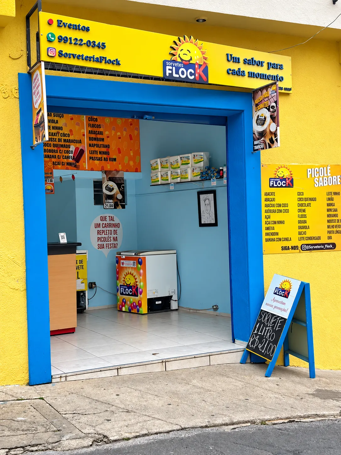 Fachada da unidade Av. Sete de Setembro da Sorveteria Flock